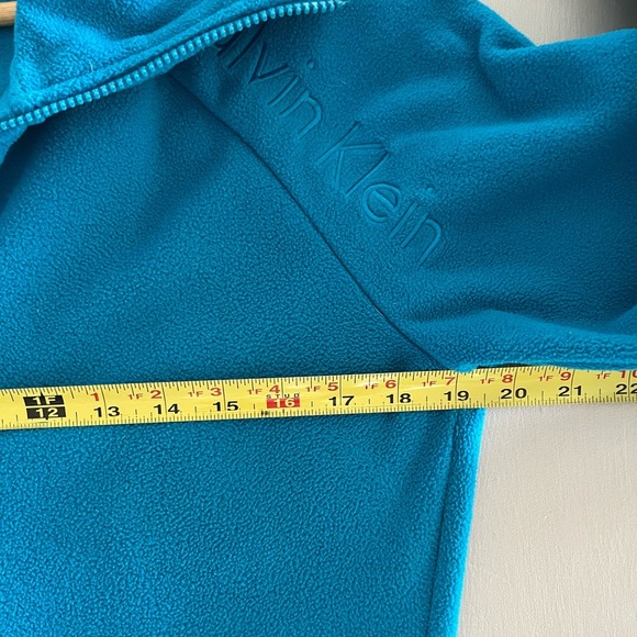 EUC Calvin Klein Fleece Mock Neck Full Zip Jacket Size Medium - Picture 9 of 11